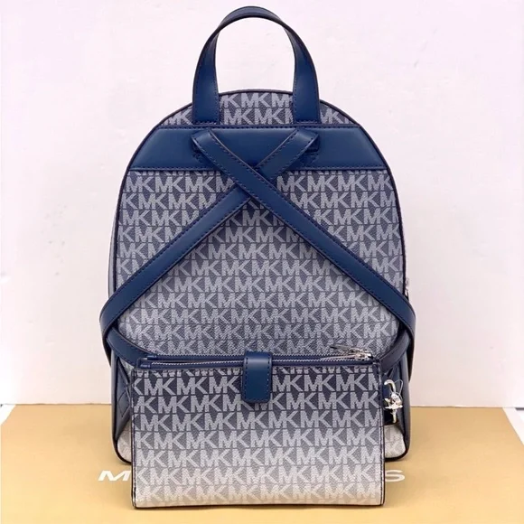MICHAEL KORS Jaycee Medium Ombré Signature Logo Backpack
And Wallet Set Navy - Picture 2 of 12
